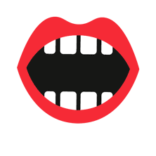 Gif animé bouche langue